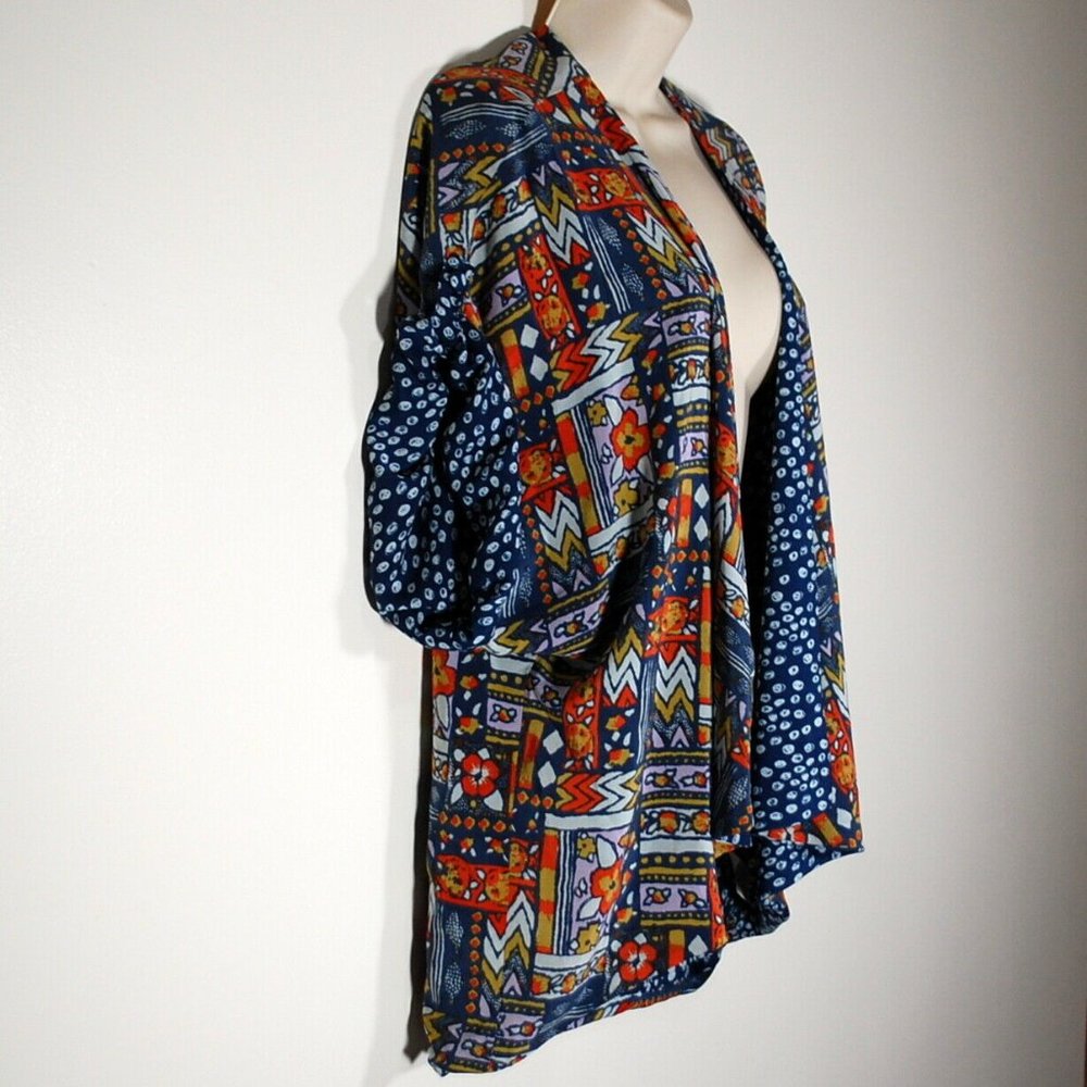 Anthropologie Porridge Close Constellations Silk Floral Kimono Jacket - Picture 3 of 6